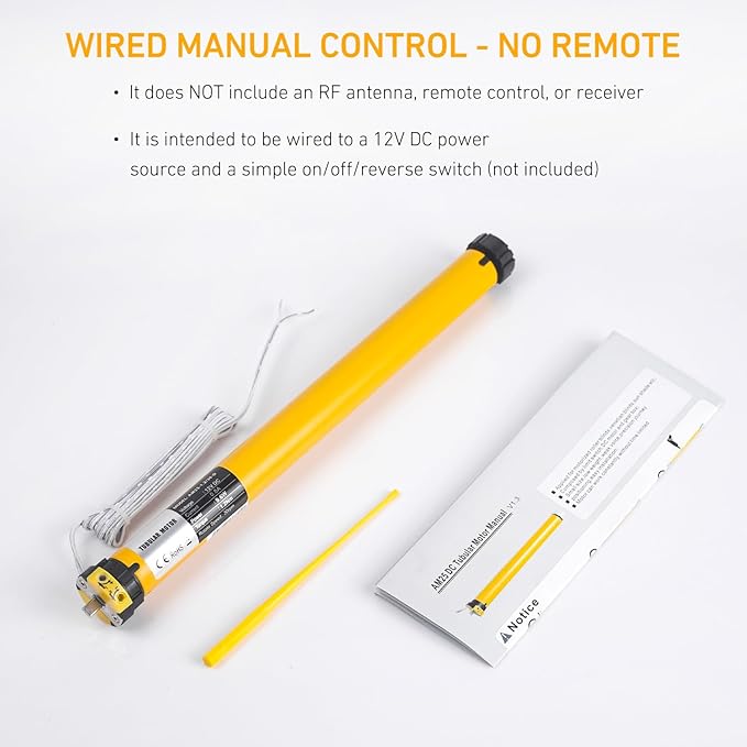 AM25-1.2/30-D DC 12V Tubular Roller Blind Motor – Built-in Mechanical Limit
