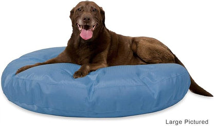 K9 Ballistics Tough Round Nesting Pillow Dog Bed - Removable Cover, Washable, Durable & Water Resistant Indoor/Outdoor Bed - XL, Obsidian Black