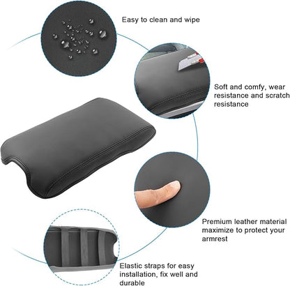 SXCY for 2025 2026 GMC Terrain Armrest Cover for 2025 2026 GMC Terrain Accessories 2025 2026 Terrain Center Console Cover 2025 Terrain Middle Console Cover (Thin Cover with Black Line)
