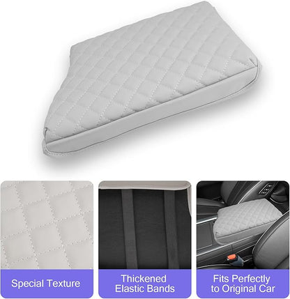 LUWU 2025 Palisade Center Console Cover Compatible with 2020-2024 2025 Palisade Accessories Armrest Cover Center Console Pad Armrest Console Cover (Thick Off-White)