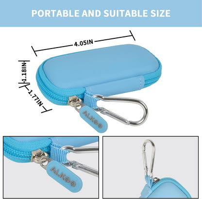 USB Flash Drive Case, SD Card Holder Compatible with Thumb Drive, Memory Cards, SDXC SDHC Storage Bag, Electronic Accessories Organizer for SanDisk for Samsung for Inland (Light Blue)