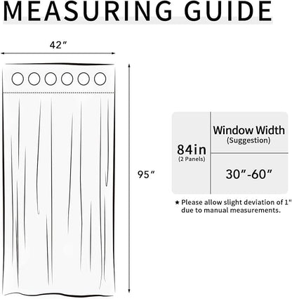 Easy-Going Blackout Curtains for Bedroom, Solid Thermal Insulated Grommet and