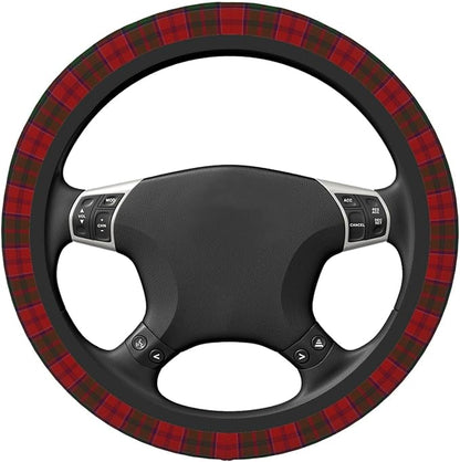 Thickened Elastic Steering Wheel Cover, Grant Clan Tartan Plaid Pattern Ultra, Soft, Breathable, Fit for Cars, SUVs, Trucks, Stylish Comfortable Grip
