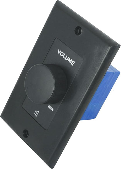 Rockville VOL70200 Black 200W 70V Volume Control Zone Controller, Single Gang