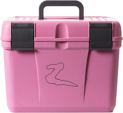 HORZE Smart Grooming Box for Horses, Dogs, Cats with Removable Tray | Non-Slip, Crack Resistant | 16" x 12" x 12" - Wild Rose Pink - One Size