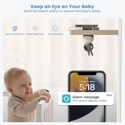 ieGeek Baby Monitor with 2K HD Resolution, Pan-Tilt-Zoom Video Baby Monitor