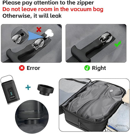 Vacuum Backpack Travel with Pump, 40L Expandable Carry on Compression Backpack