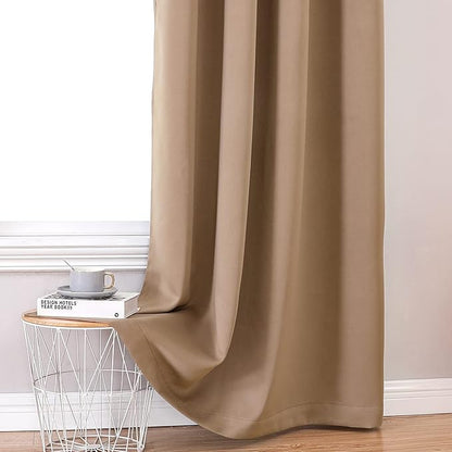 ChrisDowa 100% Blackout Curtains 108 inch Long