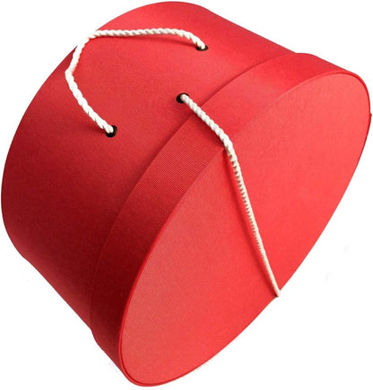 Sarah's Hat Boxes Classic Coral Hat Box – 11" x 5.5" (Dia. x Ht.) Handmade in USA – Odorless Non-Toxic Adhesive, Cording Handle – Premium Storage for Hats & Accessories