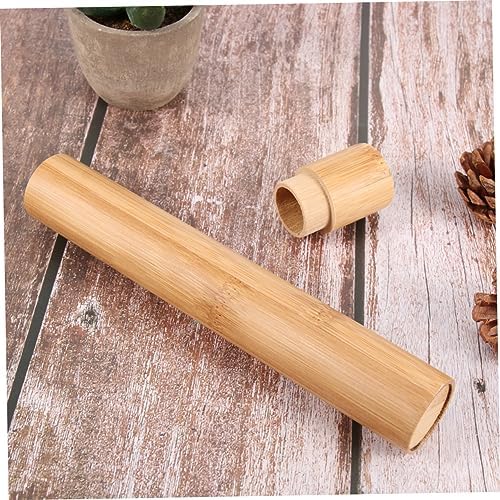 Bamboo Toothbrush Tube Case Handmade Vintage Portable Travel Holder