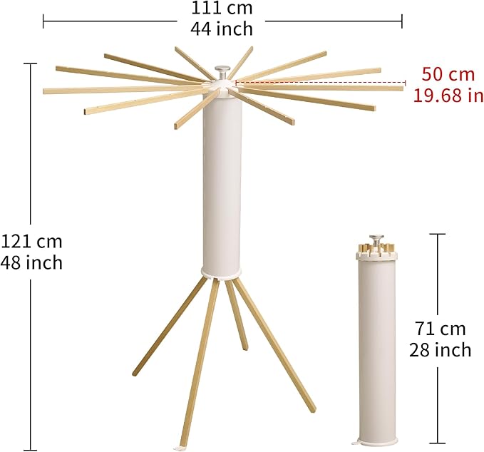 JOOM Four Legs Clothes Drying Rack, Garment Rack Portable and Foldable Space