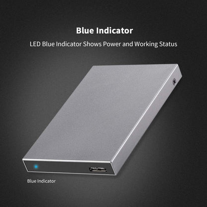 SSK Aluminum USB3.0 to SATA 2.5” External Hard Drive Enclosure Adapter, Ultra Slim Hard Disk Case housing for 2.5 Inch 9.5mm 7mm HDD and SSD, UASP SATA III Supported