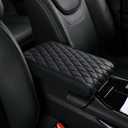 Automobile Armrest Covers for Lincoln Aviator/Corsair/Nautilus/Navigator/Zephyr/Blackwood, Center Console Armrest Box Booster Cushion, Auto Console Pad, Interior Accessories,B-Black
