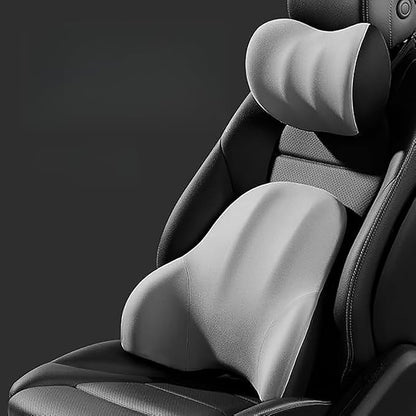 Car Headrest Lumbar Support Cushion for Toyota Corolla Cross 2022 2023 2024, Ergonomic Car Seat Headrest Cushion for Neck Back Pain Relief Memory Foam Breathable Removable Cover for Office Chair Car