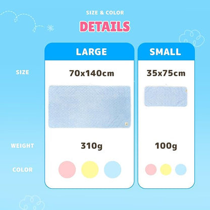 SOONTAN Microfiber Dog Towel Set for Drying Dogs – Absorbent, Quick-Dry, and Soft Towels for Bathing and Grooming Dogs and Cats, Including 2 Different Sized – Cloud Pet Towels (Pink)