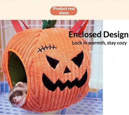 Ferret Cage Accessories Hamster Hammock Guinea Pig Hideout Halloween Style Soft Washable Small Animal Bed Swing Rat Hammock for Mini Small Animal Ferrets Rats Chinchilla Sugar Gliders