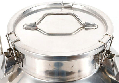Stainless Steel Milk Can Heavy Duty Milk Jug Milk Bucket Water Jug Ice Bucket Wine Pail Bucket Bottle Tote Jug with Sealed Lid Liquid Storage (50L)