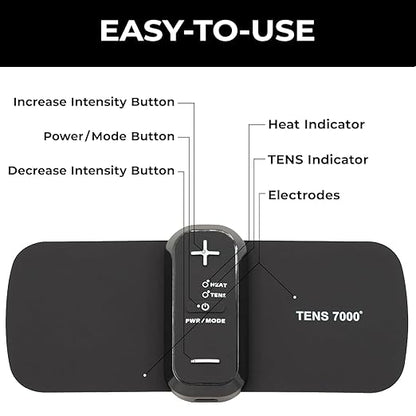 TENS 7000 Heat + TENS Unit for Menstrual Cramp Relief