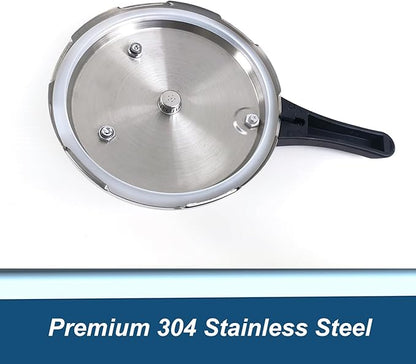 XINFU Heavy Duty 304 Stainless Steel Pressure Cooker 6.3 Quart, Serves 4-6