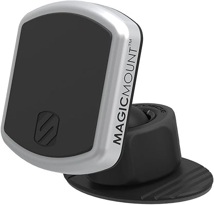 Scosche MPDB MagicMount Pro Magnetic Cell Phone Car Mount with Strong Magnets & 360° Adjustable Head, Adhesive Dashboard Cell Phone Holder Compatible with iPhone, Samsung, Android, Non-MagSafe Devices