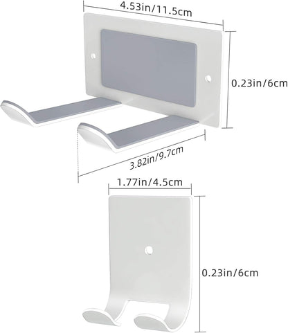 FLE Hair Dryer Holder Wall Mounted Self Adhesive,Hair Blow Dryer Rack Organizer Compatible with Most Hair Dryers,White