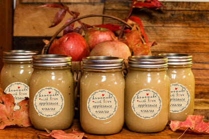 2" Homemade With Love Stickers, Kraft Jam and Jelly Jar Canning Labels With 2 Lines for Writing, Mason Jar Labels for Bottles, 500 per Roll