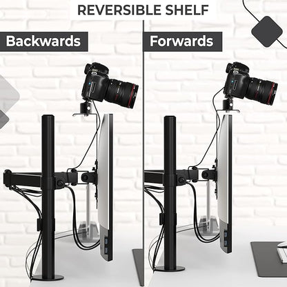 HumanCentric DSLR Monitor Mount Large, Desk Camera Mounting, Light Webcam