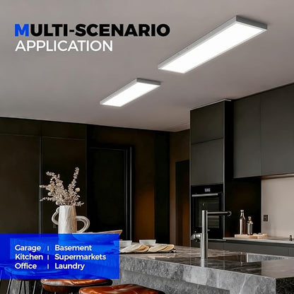 Barrina 1x4 LED Flat Panel Light, 8640LM 72W, 0-10V Dimmable, Brightness & 5CCT