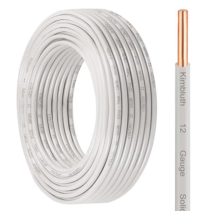 THHN Wire 12 Gauge 50 FT OFC Electrical Wire, 12 AWG Solid Copper Wire Rated up