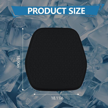wuyaoyao Thin Gel Car Seat Cushion, Breathable Cooling Seat Cushions for Cars, Non-Slip & Comfortable Automotive Front Seats Cushion Pad for Driver, Chair Protector for Vehicle, Home, Office (Black)