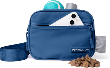 Pup Culture Dog Treat Pouch with Poop Bag Dispenser and Removable Treat Pouch | Cross Body Dog Walking Bag | The Perfect Puppy Training Tool and Even Better Gift