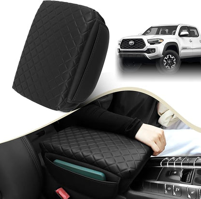 Console Cushion Cover for Toyota Tacoma 4Runner 2024 2025 2026 SR SR5 Off-Road PreRunner TRD-Sport pro Limited 2025 2026 4Runner Organizer Armrest Storage Box Cover Accessories