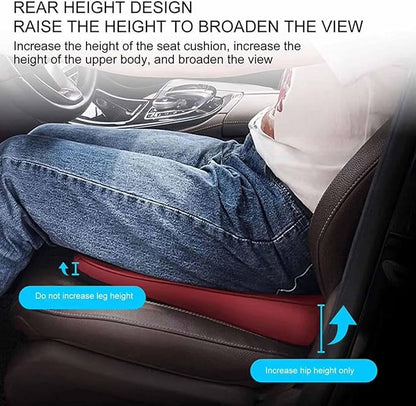 Car Seat Cushion for Ford F150(7seats) 2017-2023, Nonslip Driving Comfort and Breathable Lumbar Support Pad Sciatica and Back Pain Relief,Black-6 cm