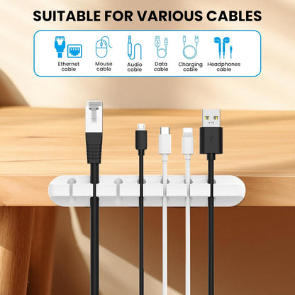 AhaStyle Cable Clips, 3 Pack Cord Holders Cable Organizer Self Adhesive Cord Keeper for Desktop Organizing USB Cable/Nightstand Power Cord/Mouse Cable/Wire PC/Cord Clips for Home Office and Car