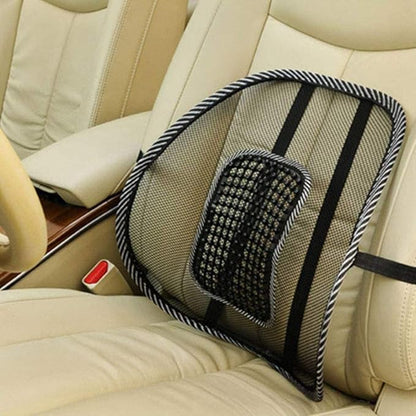 Tbest Car Ice Silk Hole Mesh Lumbar Cushion Breathable Auto Seat Waist Support Massage Pad for Office and Seats Black 40x40cm (Black)