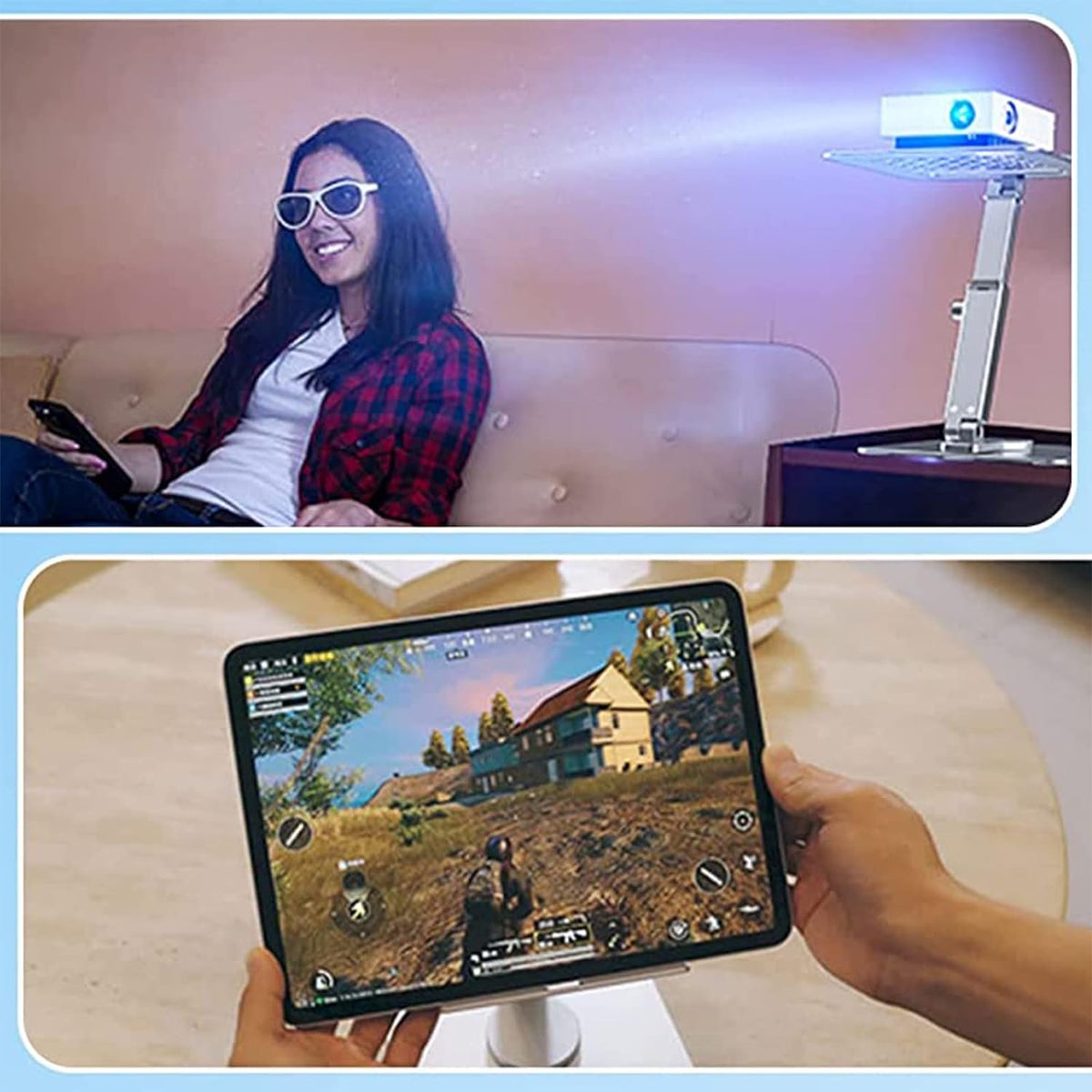 GuaziV 360° Adjustable Tablet Stand - Ergonomic Foldable Holder for iPad 10.2-12.9”, Kindle, Phones 4-13”, Anti-Slip Desktop Mount for Work, Cooking, Gaming & Reading