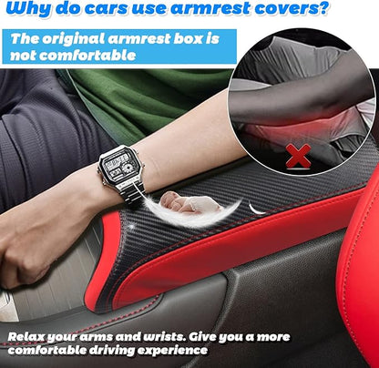 SHAOHAO 2023 RDX Armrest Cover for 2022 2023 Acura RDX Center Console Cover, Middle Console Lid Cover 2023 RDX Armrest Seat Box Protector Pad Elbow Arm Rest Cushion for 2022 2023 Acura RDX