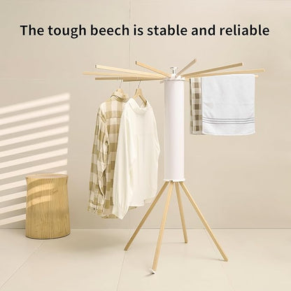 JOOM Four Legs Clothes Drying Rack, Garment Rack Portable and Foldable Space
