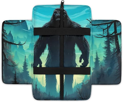 Arm Rest Cover for Car Center Console Cover, Bigfoot Print Easy Install Car Accessories Armrest Protector Center Console Cushion Pad Universal for SUV Truck Van Sedan