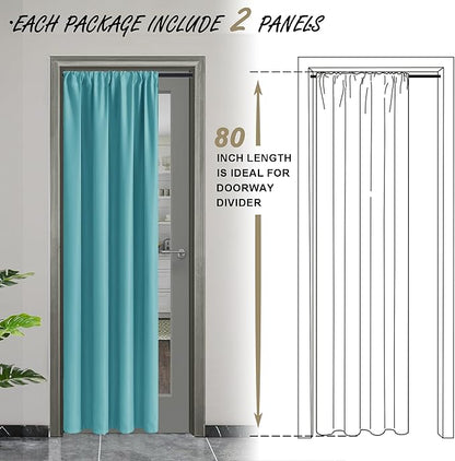 JIUZHEN 80 Inch Length Door Curtains