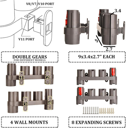 Attachments Mount Holders Compatible with Dyson Gen 5 Gen5 V15 V12 V11 V10 V8 V7 Vacuum Cleaner Accessories Storage Tool Replacement Parts