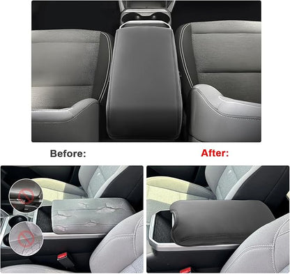 SXCY for 2025 2026 GMC Terrain Armrest Cover for 2025 2026 GMC Terrain Accessories 2025 2026 Terrain Center Console Cover 2025 Terrain Middle Console Cover (Thin Cover with Black Line)