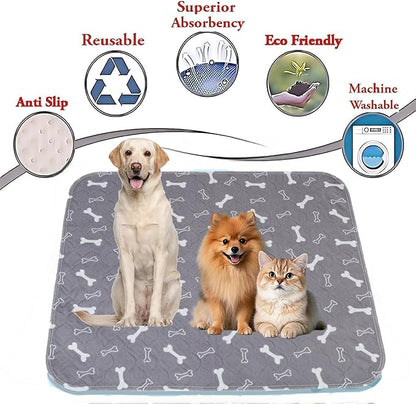 Puppy Pads with pheromones, 2026 Upgraded Washable Puppy Pads for Dogs & Cats, Pee Pad - Leak & Odor Waterproof, Non-Slip Base, Easy to Clean & Reusable (White, XS: 11.8" × 11.8")