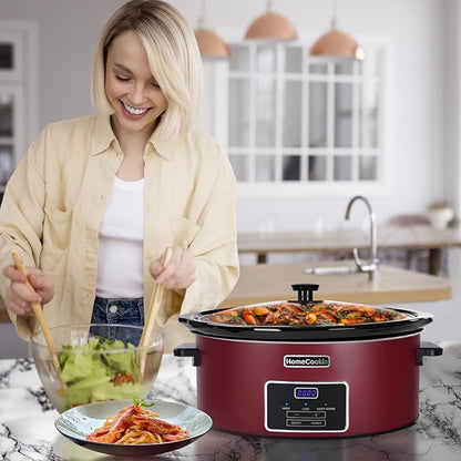 HOMECOOKIN 7 Quart Programmable Slow Cooker, Kitchen Appliances, Perfect