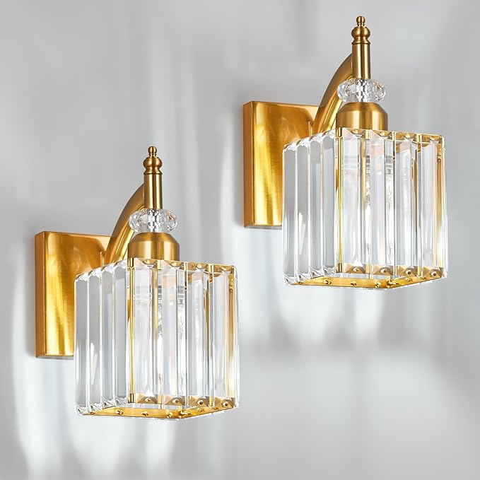 BBLLWJ Modern Wall Sconces Set of Two Gold Wall Sconces Indoor Wall Lamp