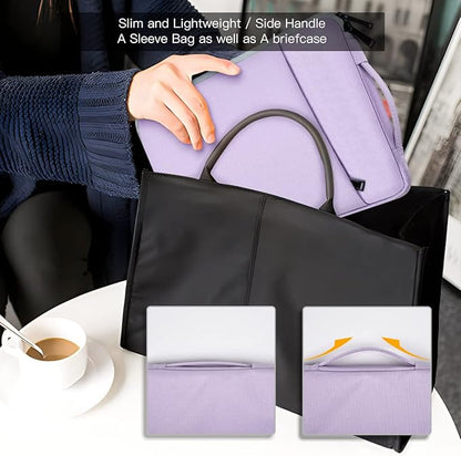 Laptop Sleeve 14 Inch Laptop Case Computer Bag for 15 inch New MacBook Air M4 A3241 M3 A3114 M2 A2941 2025-2023, Purple
