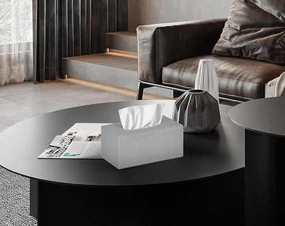 Colylan Tissue Box Cover Rectangular Tissue Box Holder for Bathroom (Grey)