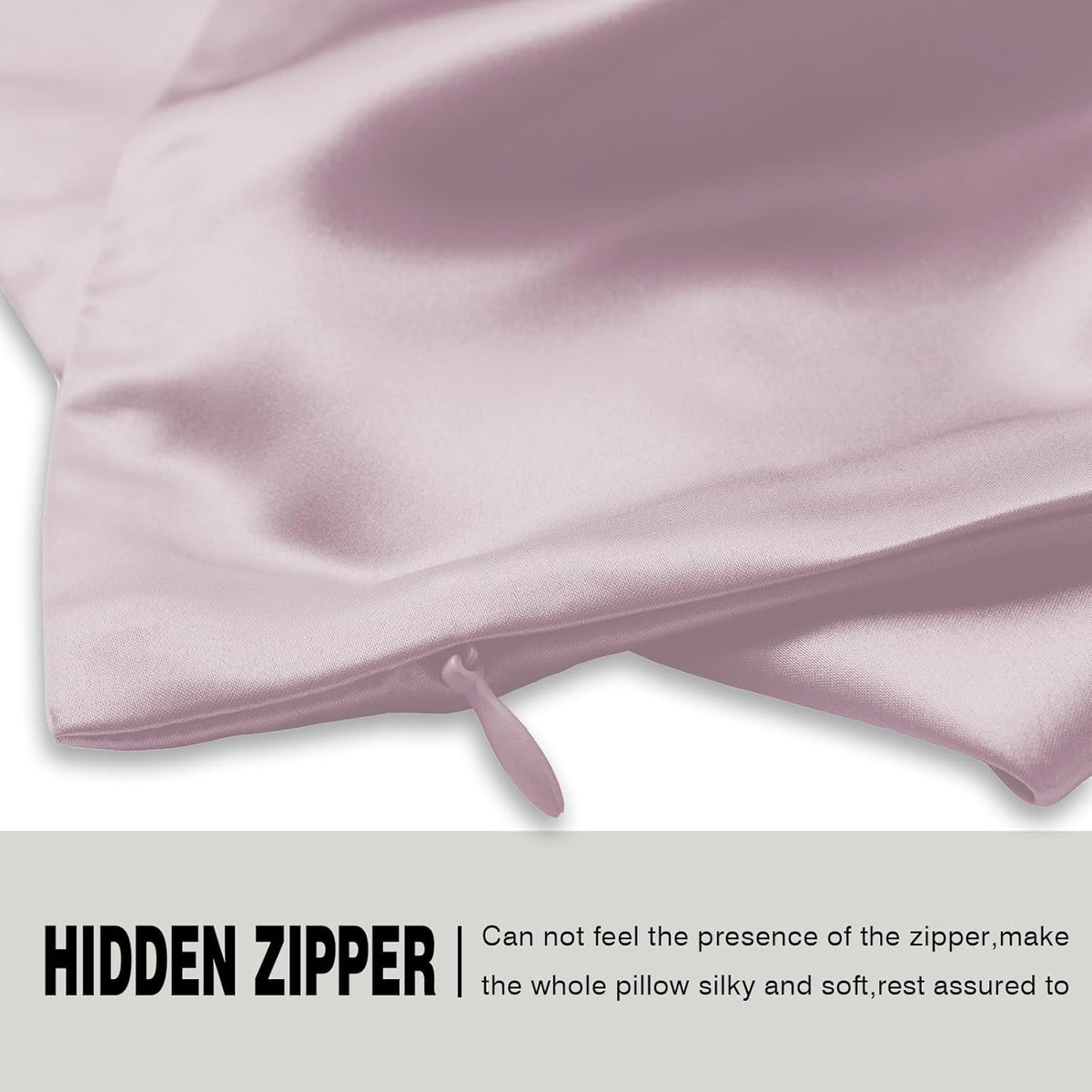 Mulberry Silk Pillow Cases for Hair and Skin Queen Size Silk Pillowcase with Zipper Soft Breathable Smooth Cooling Satin Silk Pillow Covers for Sleeping (Lavender,20"X 30",1Pcs)