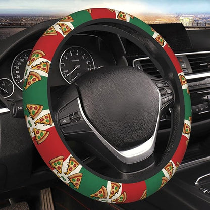 Neoprene Steering Wheel Cover Pizza Italy Flag Italian Car Steering Wheel Cover Universal Fit for Most Cars