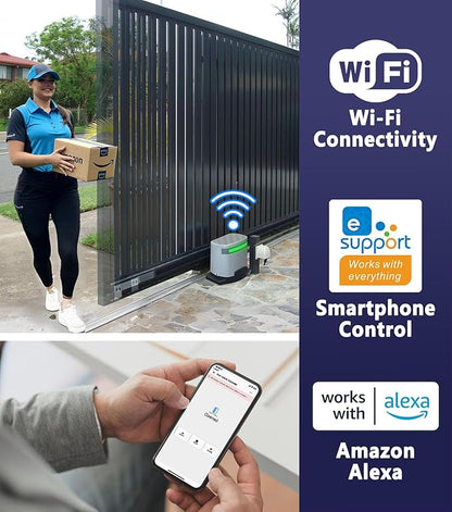 Blütezeit 1400lb Sliding Gate Opener, Solar Power | WiFi Control | Built-in